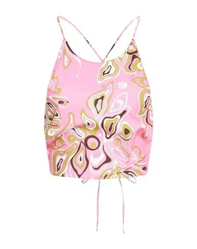 Pucci Woman Top Pink Size 14 Cotton