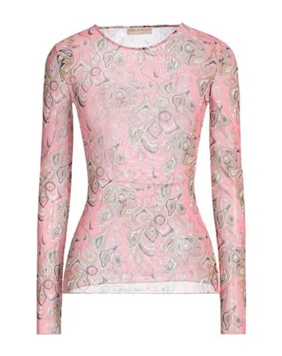 Pucci Woman Top Pink Size 12 Polyamide, Elastane