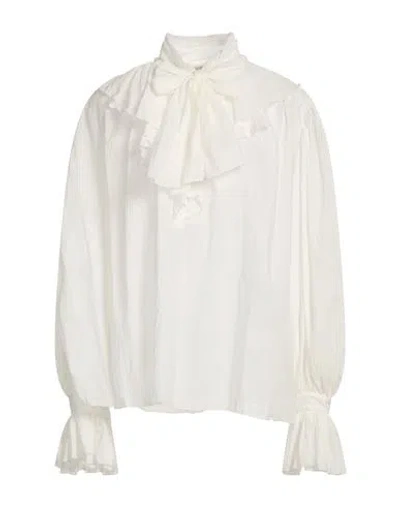 Pucci Woman Top White Size 14 Cotton In Neutral
