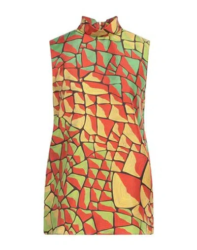Pucci Woman Top Yellow Size 8 Silk