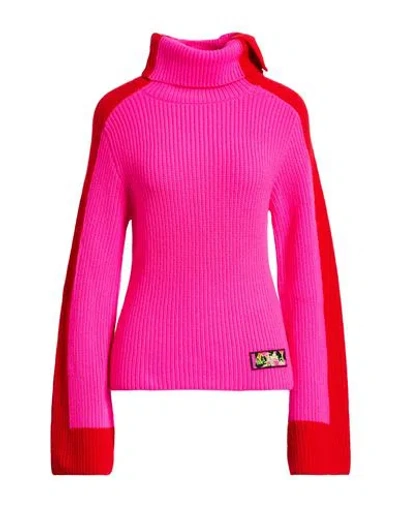 Pucci Woman Turtleneck Fuchsia Size M Virgin Wool In Pink