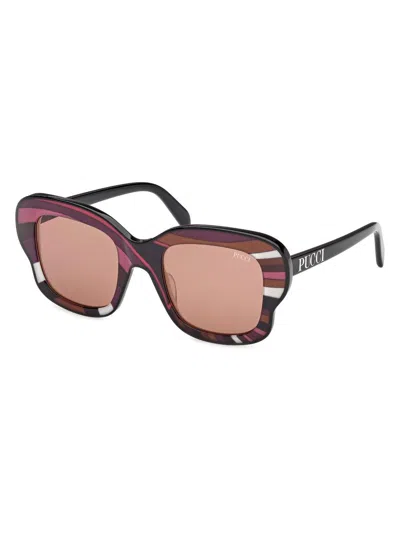 Pucci Women's 52mm Butterfly Sunglasses In Multi