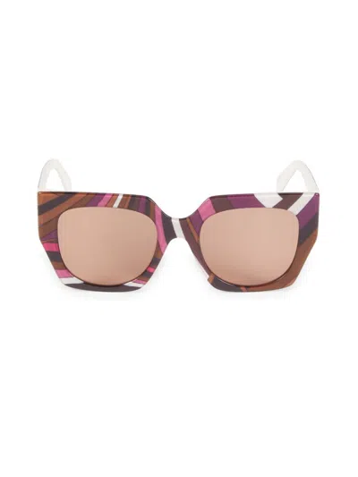Pucci Women's 52mm Butterfly Sunglasses In Multi