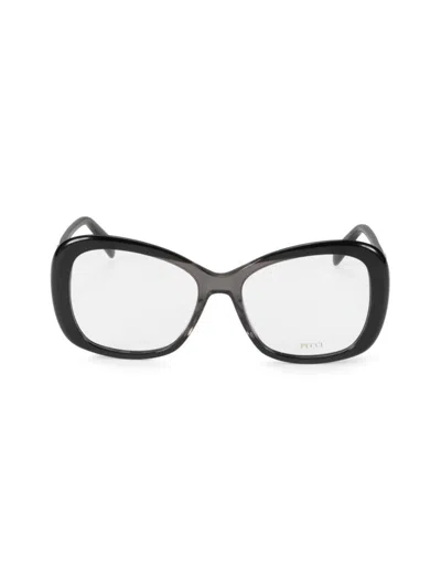 Pucci Women's 53mm Acetate Square Optical Frames In Black