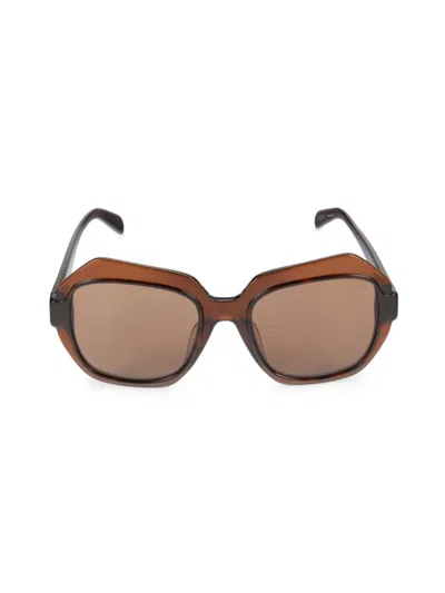 Pucci Women's 53mm Geometric Sunglasses In Havana Brown