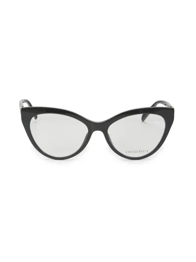 Pucci Women's 54mm Cat-eye Eyeglasses In Black