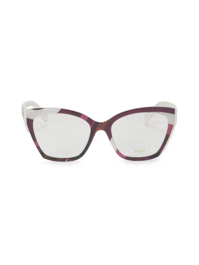 Pucci Women's 56mm Butterfly Optical Eyeglasses In Brown