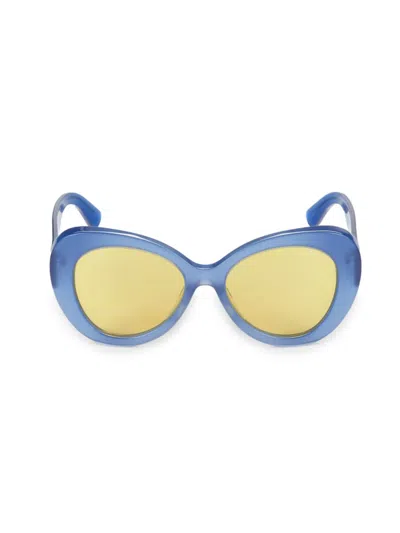 Pucci Women's 56mm Cat-eye Sunglasses In Blue Brown