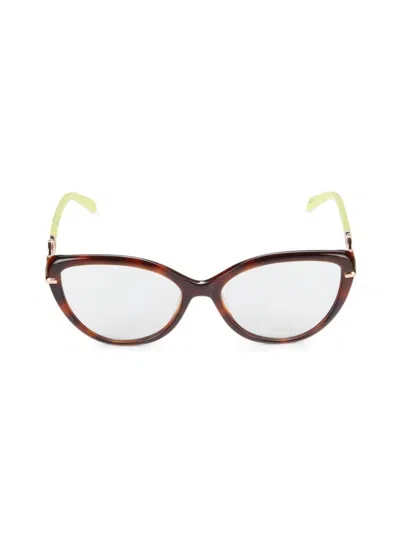 Pucci Women's 56mm Cat Eye Eyeglasses In Havana