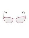Pucci Women's 56mm Rectangle Eyeglasses In Red