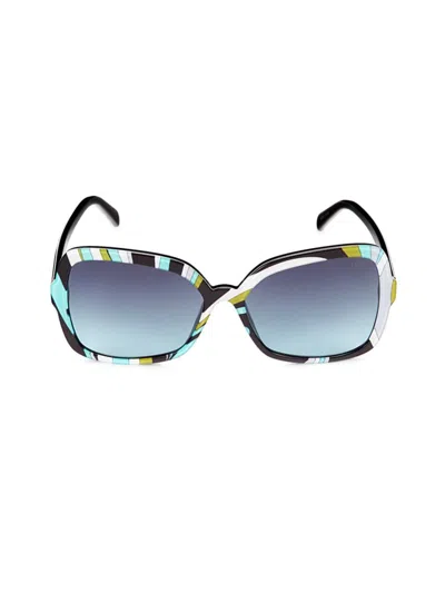 Pucci Women's 60mm Butterfly Sunglasses In Turquoise
