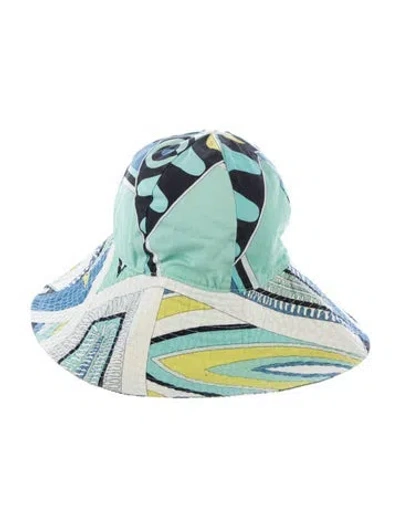 Pre-owned Pucci Women's Bucket Hat. In Blue