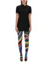 Pucci Mini Dress With Colorful Collar And Short Sleeves In Black