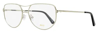 Pucci Women's Clip-on Eyeglasses Ep5247 016 Palladium 59mm In Metallic