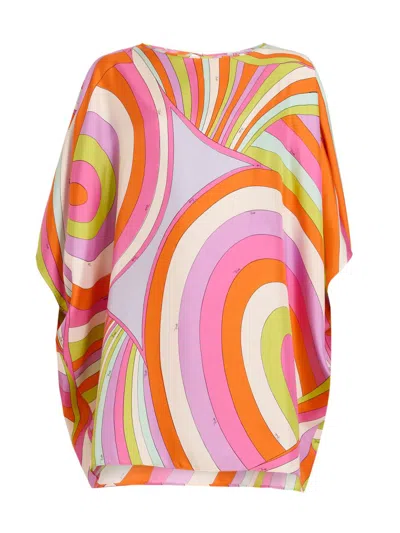 Pucci Women's L'alba Abtsract-print Silk Caftan In Multi