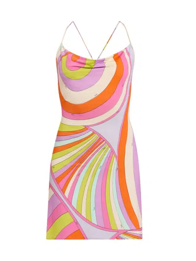 Pucci Women's L'alba Jersey Satin Minidress In Multi