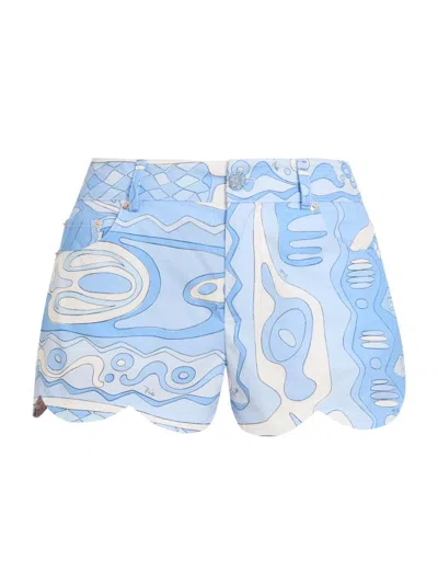 Pucci Women's L'alba Printed Cotton Regular-fit Shorts In Animal Print