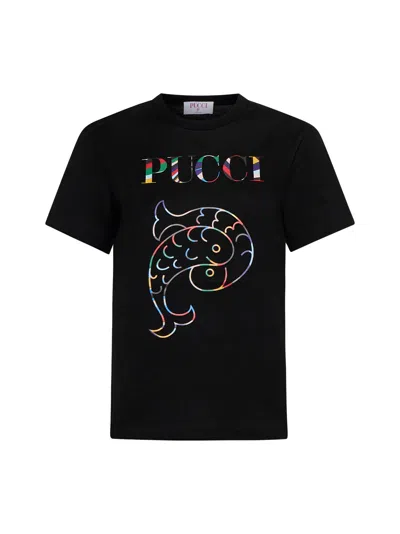 Pucci Women Logo Cotton T-shirt