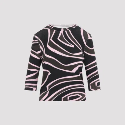 Pucci Women's Long-sleeve Knit Top In Multicolour