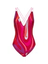 Pucci Women Marmo Print Lycra One-piece Swimsuit