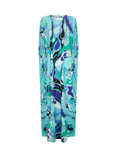Pucci Women Orchidee Print Stretch Jersey Caftan