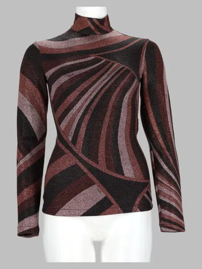 PUCCI WOMEN'S PUCCI-INSPIRED STRETCH BODYSUIT TOP