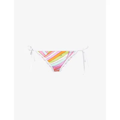 Pucci Womens Multicolor Iride Print Bikini Bottoms