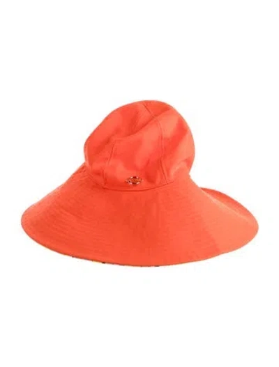 Pre-owned Pucci Womens Orange Cotton Emilio  Bucket Hat