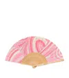 Pucci Wood Iride Print Fan In Pink
