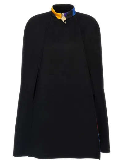 Pucci Wool Cape In Black