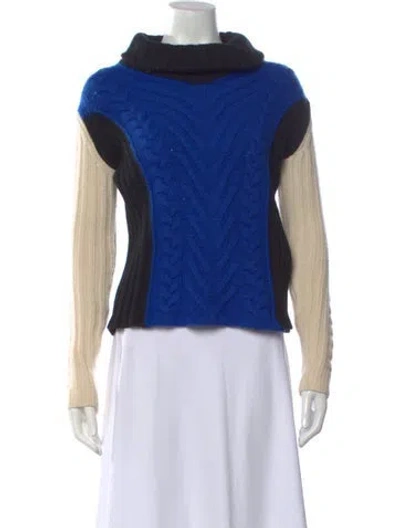 Pre-owned Pucci Wool Colorblock Pattern Sweater In Blue