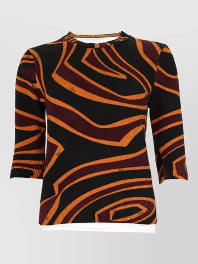 Pucci Labirinto Crewneck Jumper In Black