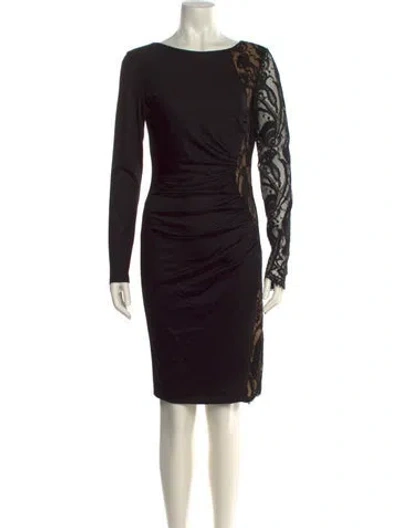Pre-owned Pucci Wool Knee-length Dress In Black