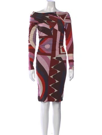 Pre-owned Pucci Wool Knee-length Dress In Black