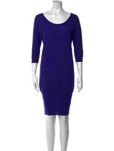 Pre-owned Pucci Wool Knee-length Dress In Blue