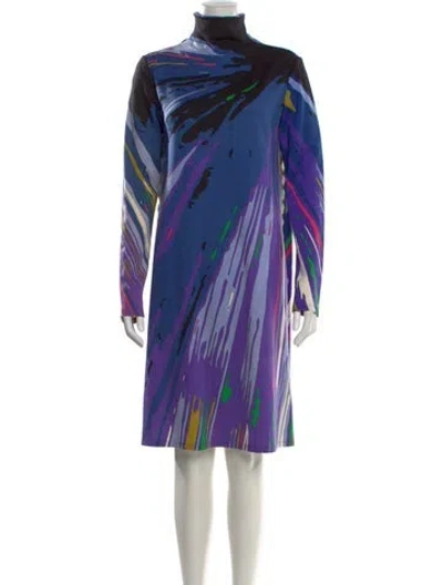 Pre-owned Pucci Wool Knee-length Dress In Blue