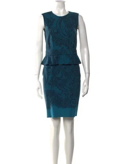 Pre-owned Pucci Wool Knee-length Dress In Blue