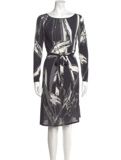 Pre-owned Pucci Wool Knee-length Dress In Gray