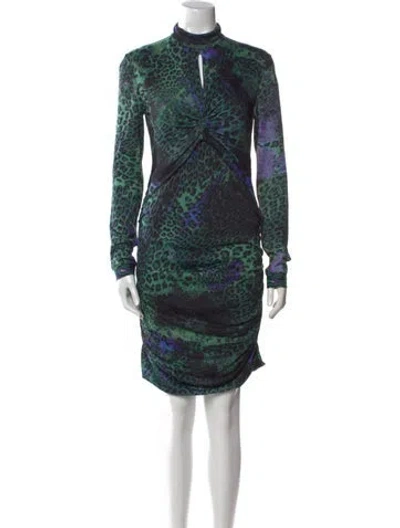 Pre-owned Pucci Wool Knee-length Dress In Green