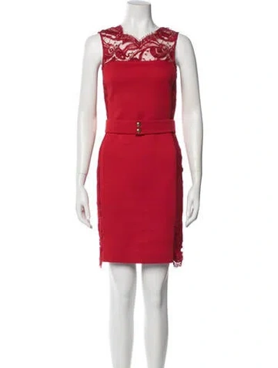 Pre-owned Pucci Wool Knee-length Dress In Red