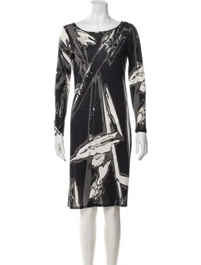 Pre-owned Pucci Wool Knee-length Dress W/ Tags In Gray
