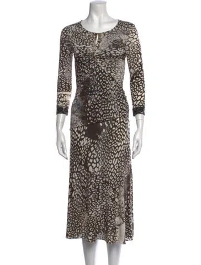 Pre-owned Pucci Wool Long Dress In Neutrals