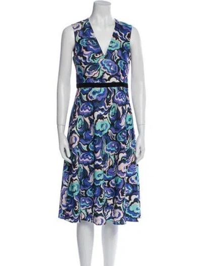 Pre-owned Pucci Wool Midi Length Dress In Black