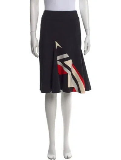 Pre-owned Pucci Wool Midi Length Skirt In Black