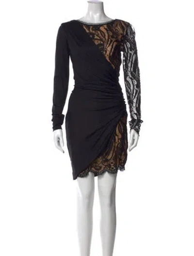 Pre-owned Pucci Wool Mini Dress In Black
