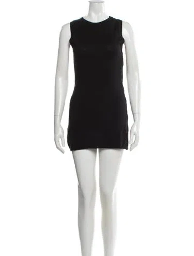 Pre-owned Pucci Wool Mini Dress In Black