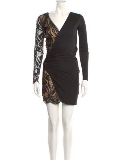 Pre-owned Pucci Wool Mini Dress In Black