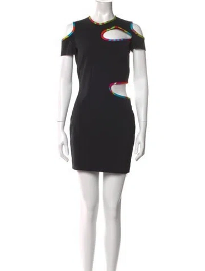Pre-owned Pucci Wool Mini Dress In Black