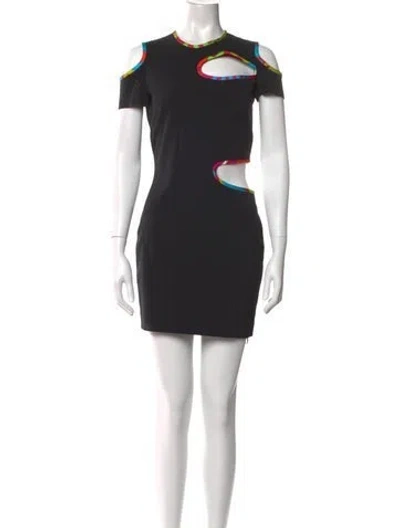 Pre-owned Pucci Wool Mini Dress In Black