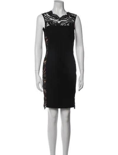 Pre-owned Pucci Wool Mini Dress In Black